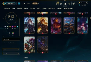 Ferro 4 com TODOS os Champs e 213 Skins +3 Prestigios - League of Legends LOL