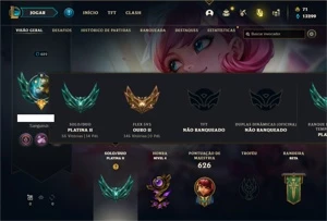 Conta Platina 2 com TODOS os champ e 251 Skins + 7 Prestigio - League of Legends LOL