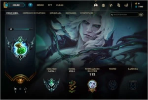 Conta League of Legends PLATINA 1 (MMR alto) LOL
