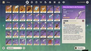 Genshin AR 57 14 Personagens T5, 6 Armas T5 - Genshin Impact