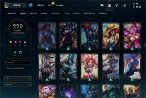 CONTA DE LOL 220 SKINS - LVL 420+ TODOS OS CAMPEÕES - League of Legends