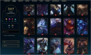 Conta League of Legends, Todos os champs, 307 skins Ex d4 LOL