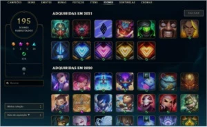 Conta League of Legends, Todos os champs, 307 skins Ex d4 LOL