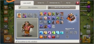 Clash of clans cv10 quase Full com 3 mil gemas