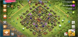 Clash of clans cv10 quase Full com 3 mil gemas