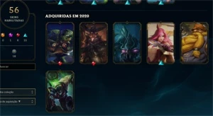 CONTA LOL PRATA 3, 55 SKINS - League of Legends