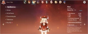 Genshin Impact - AR39 (Venti+Klee+Childe+Mona+ Diona C2...)