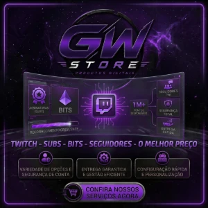 Twitch Subs Bits Seguidores | Mais Barato Da Plataforma - Redes Sociais