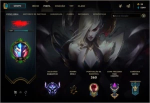 conta lol diamante quase full champ 100 skins - League of Legends