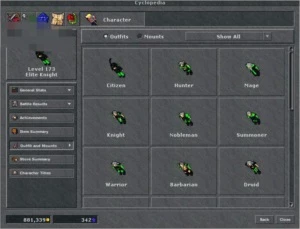 Medo ek 173 com rp e ed na mesma com mundo Gladera - Tibia