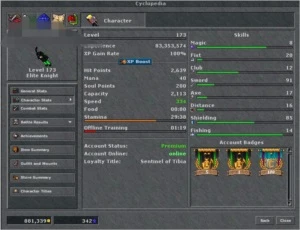 Medo ek 173 com rp e ed na mesma com mundo Gladera - Tibia