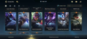 Wild Rift 140 Skins; 27 Lendárias;Dados De Criação;71 Épicas - League of Legends: Wild Rift LOL WR