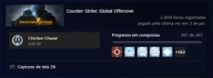 CONTA CS:GO|AGUIA 2|LEVEL 12 GC|VARIAS MEDALHAS|2400HRS - Counter Strike