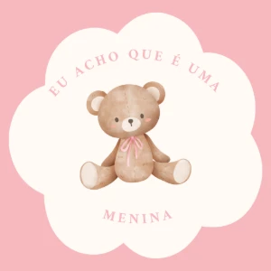 Adesivos para Chá Revelação com Ursinhos - Artesanato e Personalizados