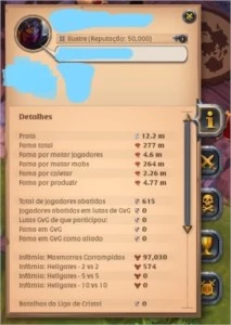 Conta de Albion 277 kk de fama com set de healer + 12m prata - Albion Online