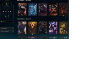 Conta LOL PLat 2 37 skins 107 champ - League of Legends