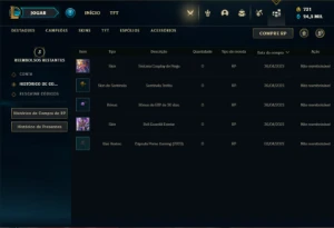 Conta Unranked com TODOS os champs e 594 Skins + 7 Miticas - League of Legends LOL