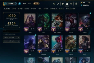 Diamante 4 com TODOS os Champs e 420 Skins +7 Prestigios - League of Legends LOL