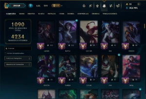 Diamante 4 com TODOS os Champs e 420 Skins +7 Prestigios - League of Legends LOL