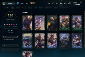 Diamante 4 com TODOS os Champs e 420 Skins +7 Prestigios - League of Legends LOL