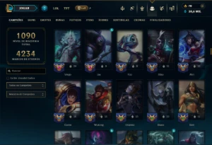 Diamante 4 com TODOS os Champs e 420 Skins +7 Prestigios - League of Legends LOL