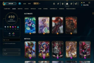 Diamante 4 com TODOS os Champs e 420 Skins +7 Prestigios - League of Legends LOL