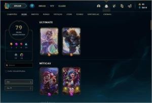 Conta de LoL D4 128 champs e 57skins - League of Legends