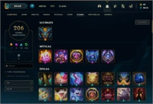 Conta de LoL D4 128 champs e 57skins - League of Legends