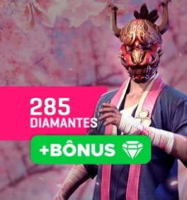 Free Fire - 285 Diamantes + 90% de Bônus