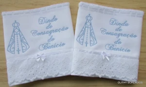 Kit com 2 Toalhas Lembrancinha para Padrinhos