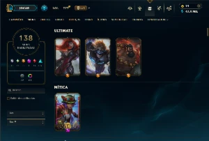 Conta prata 4 TODOS os Champs e 138 Skins ( JG / ADC ) - League of Legends LOL