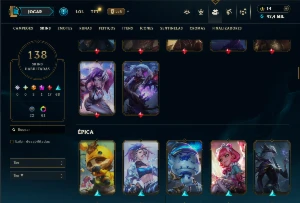 Conta prata 4 TODOS os Champs e 138 Skins ( JG / ADC ) - League of Legends LOL