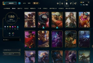 Conta Grão Mestre Season 2024 - 180 Skins - Diamante 2 - League of Legends LOL