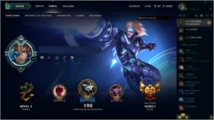 Conta LoL Ouro 1 Vários Champs e Skins 15 Rune Page - League of Legends