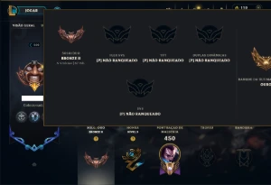 Bronze 2 com TODOS os Champs e 368 Skins ( MID / ADC / JG ) - League of Legends LOL