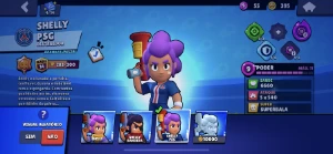 Conta Brawl stars Shelly hyper carga e leon 