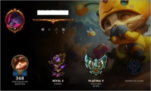 Conta Lague of legende platina V - League of Legends LOL