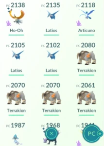 Pokémons Lendários, Ultracriaturas e comuns -Pokemon GO