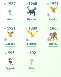 Pokémons Lendários, Ultracriaturas e comuns -Pokemon GO