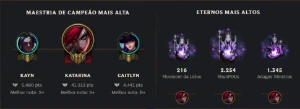 Conta Mestre Main Katarina - League of Legends LOL