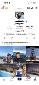 Conta tiktok 26K monetização ativada