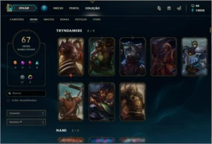 Conta LOL Platina 5 / 67 Skins / 110 Campeoes - League of Legends