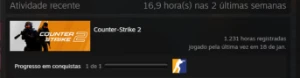 Conta CS2 com 10 medalhas 7 anos 1230 horas 23 jogos - Counter Strike