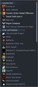 Conta da Steam