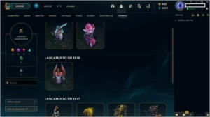 CONTA OURO 4 COM 146 CHAMPS E 94 SKINS. - League of Legends LOL