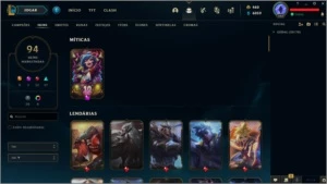 CONTA OURO 4 COM 146 CHAMPS E 94 SKINS. - League of Legends LOL