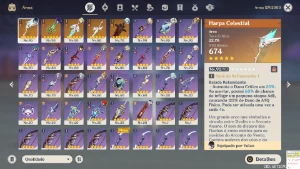 Conta AR58 Com 17 Personagens T5 + 33 Personagens T4 + Armas - Genshin Impact