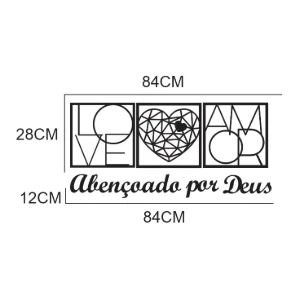 Quadros e Frase Abençoado por Deus em MDF - Artesanato e Personalizados