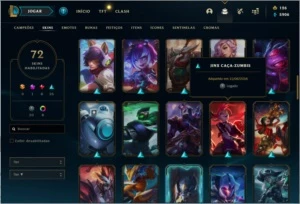 CONTA LEAGUE OF LEGENDS 120 CHAMPS 72 SKINS . SEASON 5 LOL