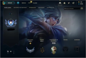 CONTA LEAGUE OF LEGENDS 120 CHAMPS 72 SKINS . SEASON 5 LOL